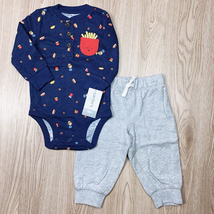 Set 2 bodysuit kèm quần