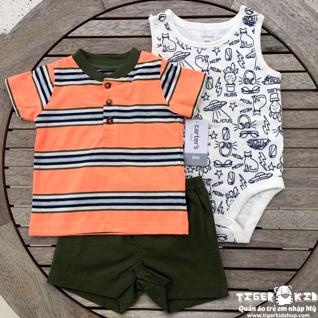 Set 3 món bodysuit kèm quần short