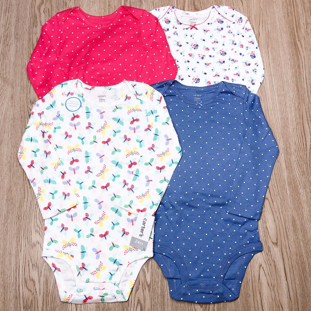 Set 4 bodysuit tay dài