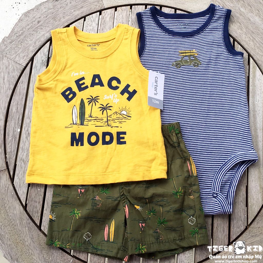 Set 3 món bodysuit kèm quần short