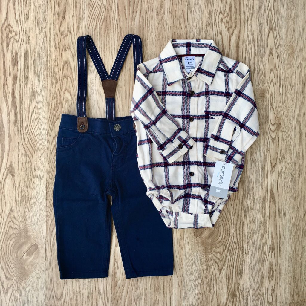 Set bodysuit sơ mi kèm quần