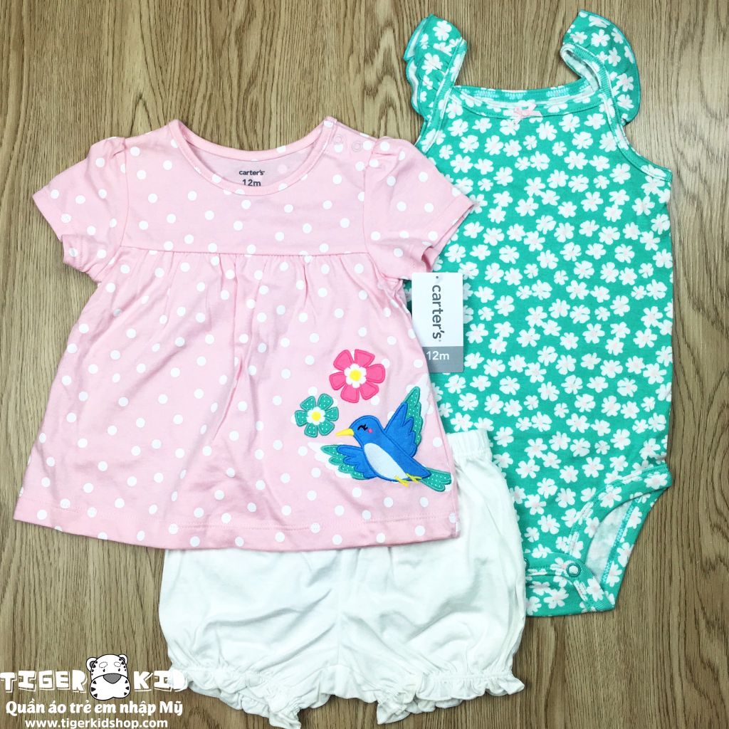 Set 3 món bodysuit kèm quần short