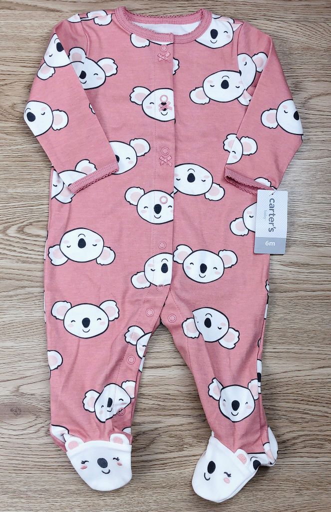 Sleepsuit cotton khoá kéo