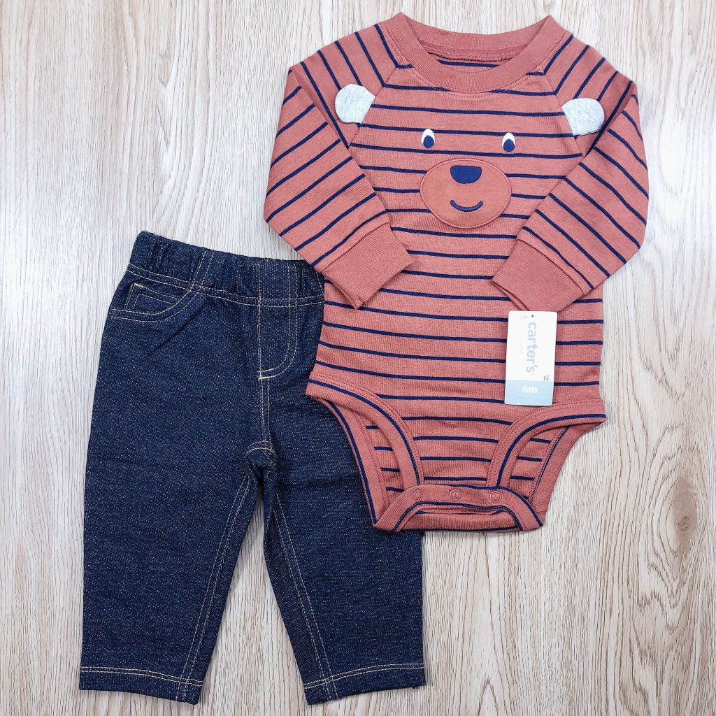 Set 2 bodysuit kèm quần