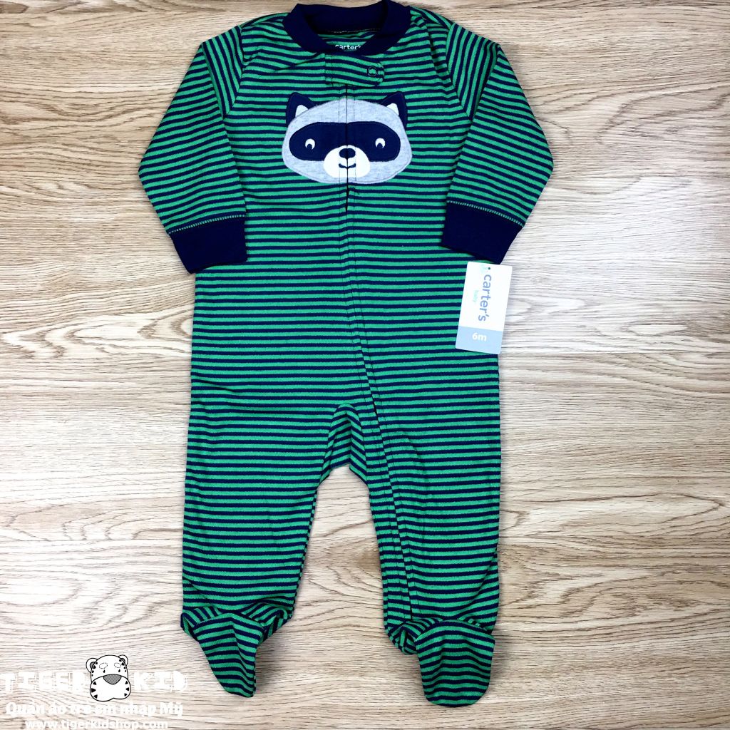 Sleepsuit cotton khoá kéo