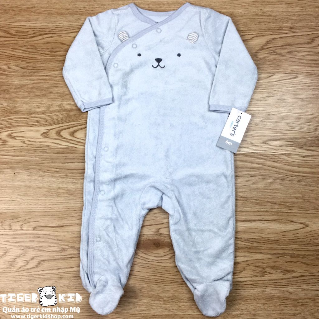 Sleepsuit cotton terry cài chéo