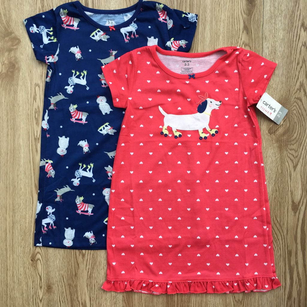 Set 2 đầm ngủ bé gái
