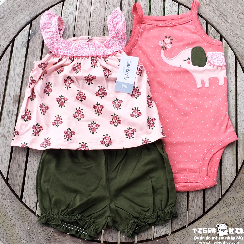 Set 3 món bodysuit kèm quần short