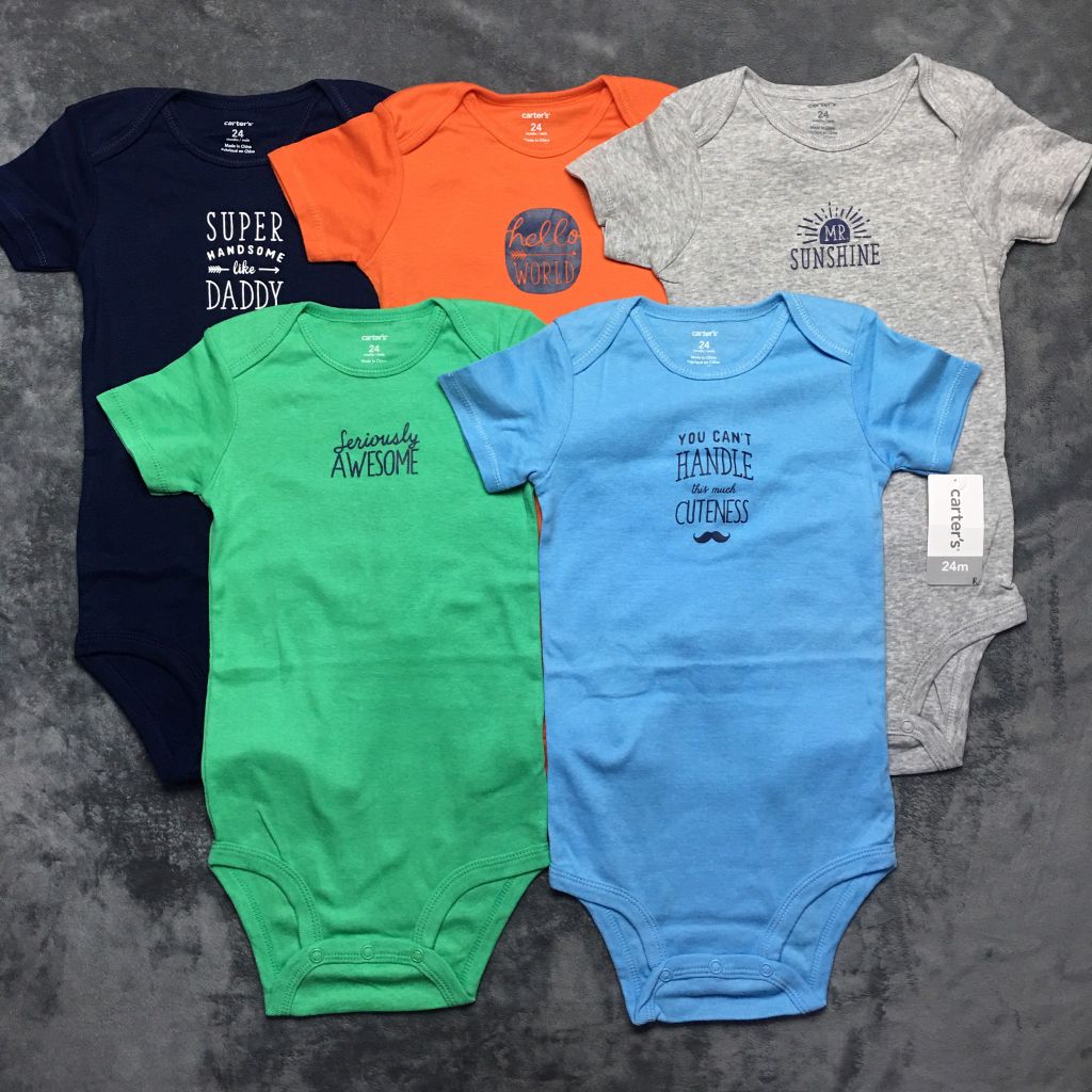 Set 5 bodysuit tay ngắn