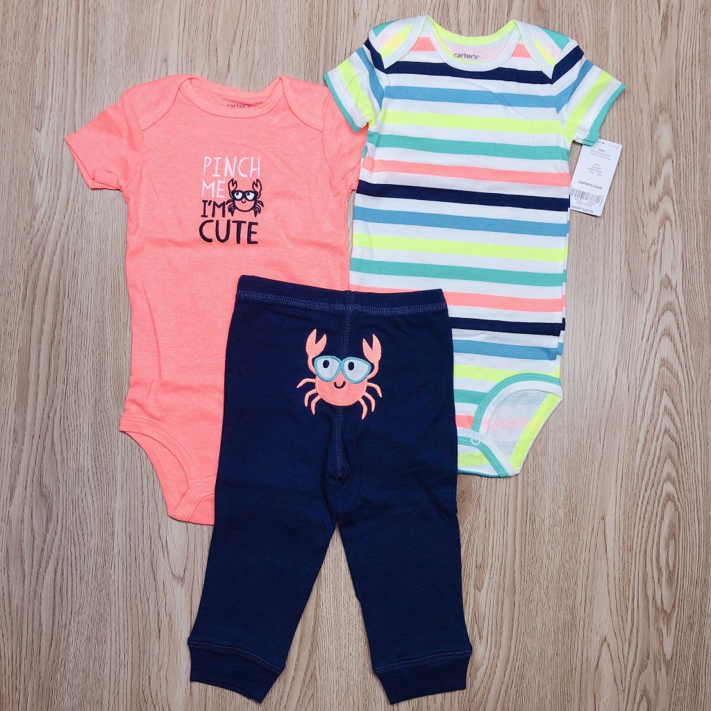 Set 3 bodysuit kèm quần