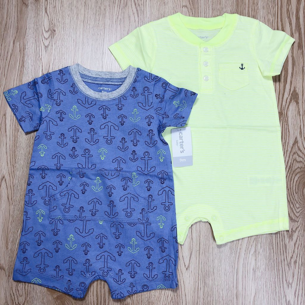 Set 2 romper áo liền quần cotton