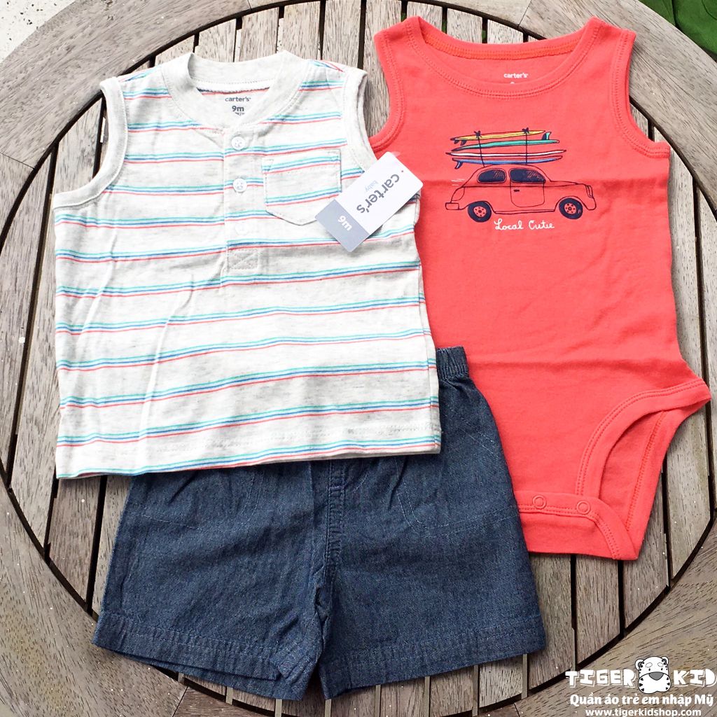 Set 3 món bodysuit kèm quần short