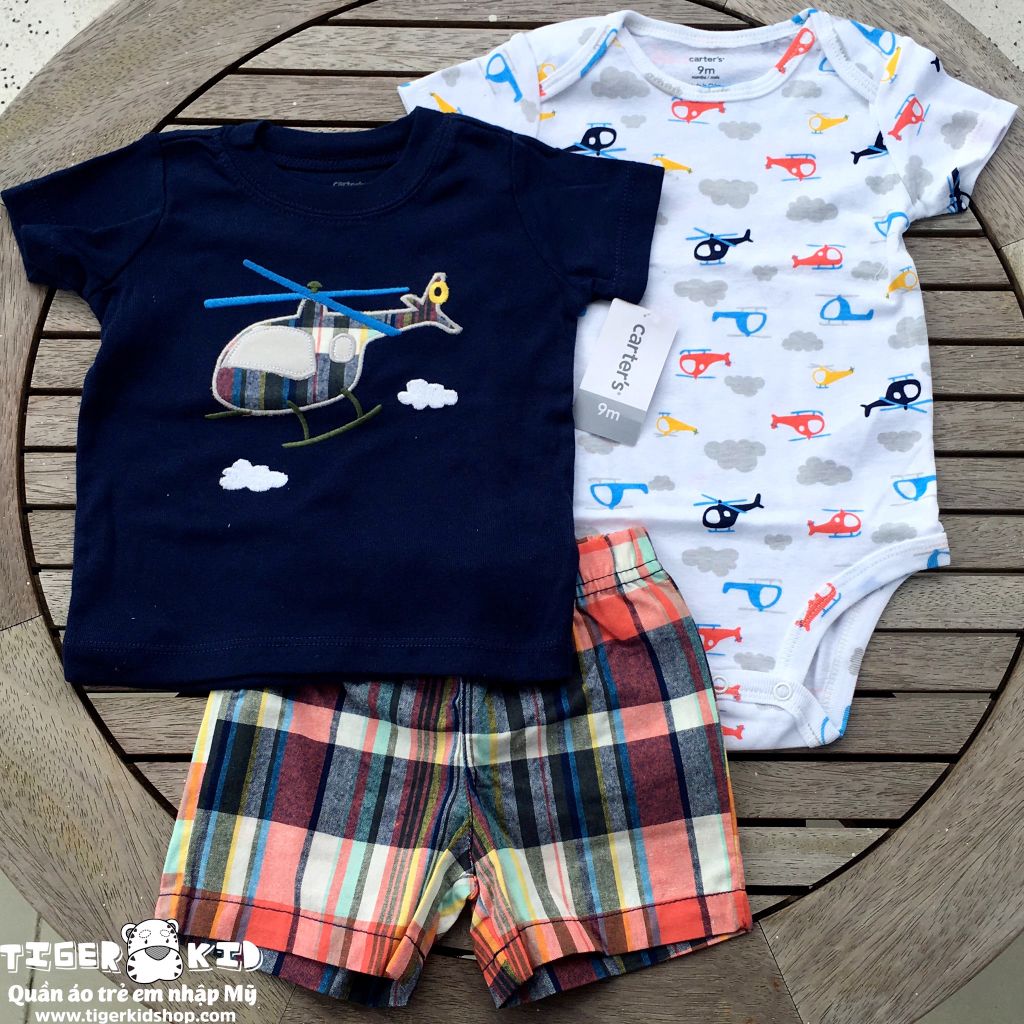 Set 3 món bodysuit kèm quần short