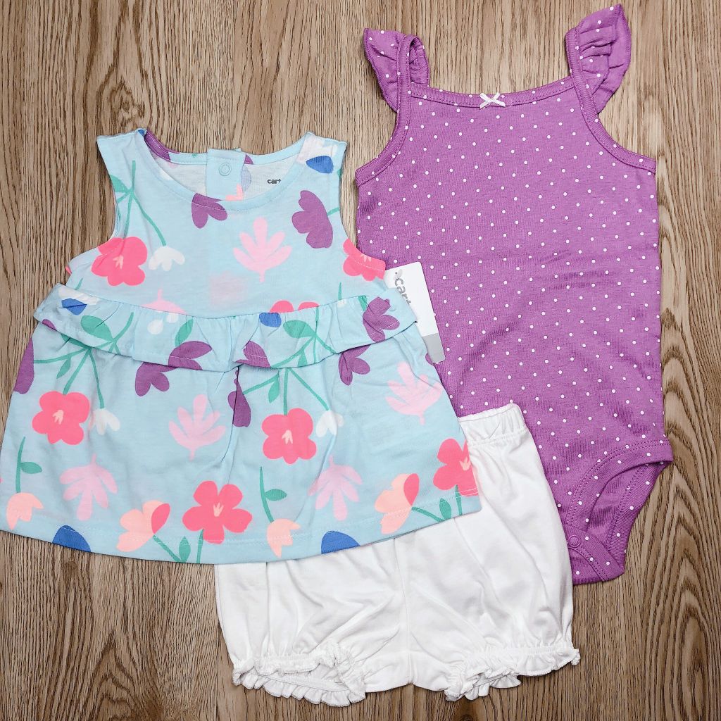 Set 3 món bodysuit kèm quần short