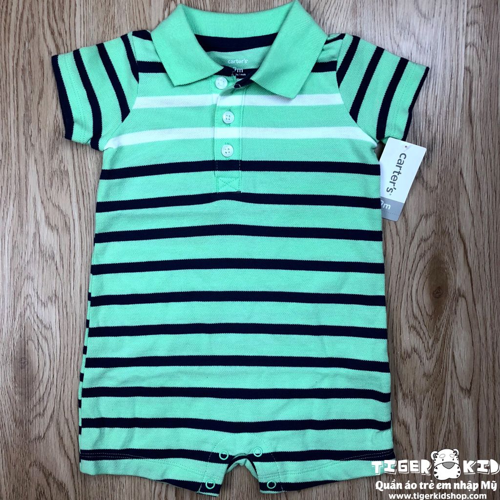 Romper áo liền quần cổ polo