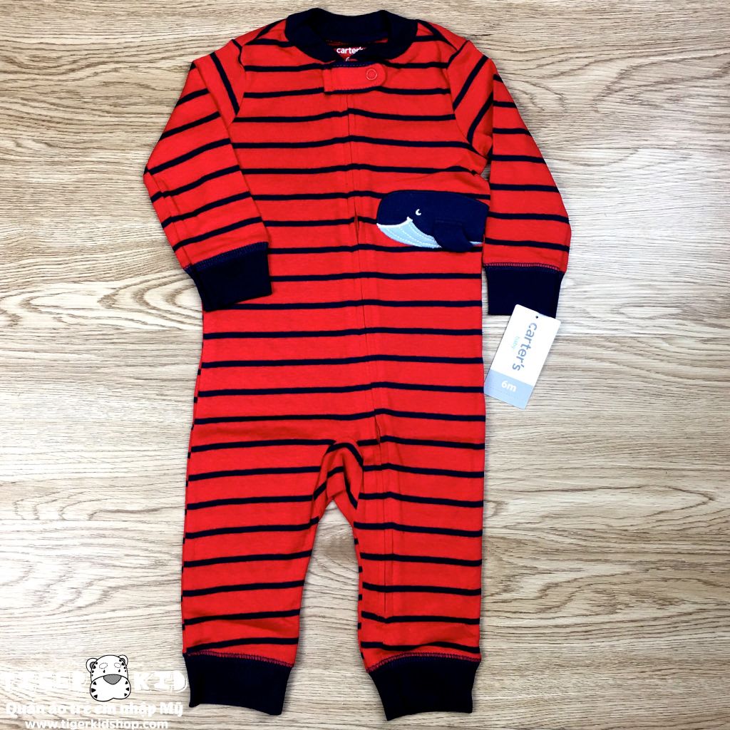 Sleepsuit cotton khoá kéo