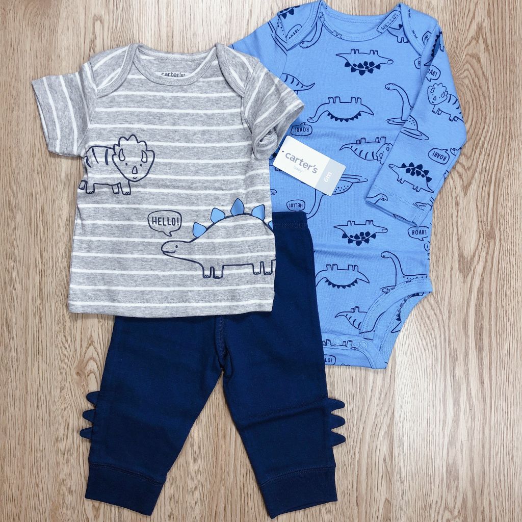 Set 3 bodysuit kèm quần