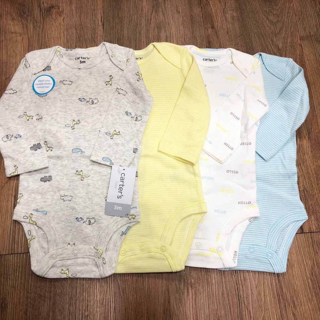 Set 4 bodysuit tay dài
