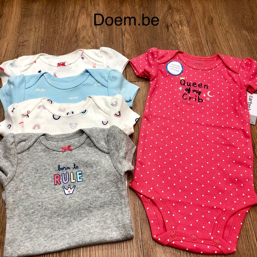 Set 5 bodysuit tay ngắn