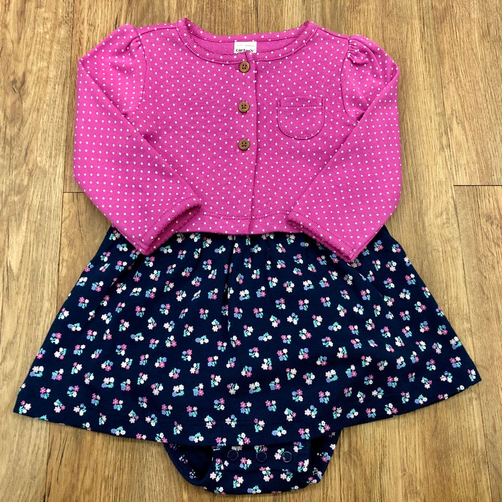 Set 2 món bodysuit đầm kèm áo khoác