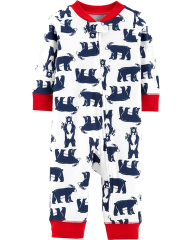 Sleepsuit cotton khoá kéo không chân