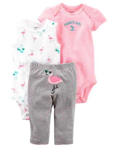 Set 3 bodysuit kèm quần