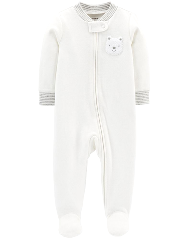 Sleepsuit cotton khoá kéo