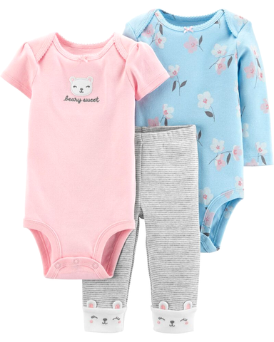 Set 3 bodysuit kèm quần