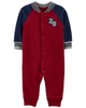 Jumpsuit cotton terry xanh đỏ cài nút trái banh 1J101310 Carter's