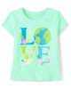 Áo thun tay ngắn xanh LOVE bé gái 3037080_32FI Children's Place