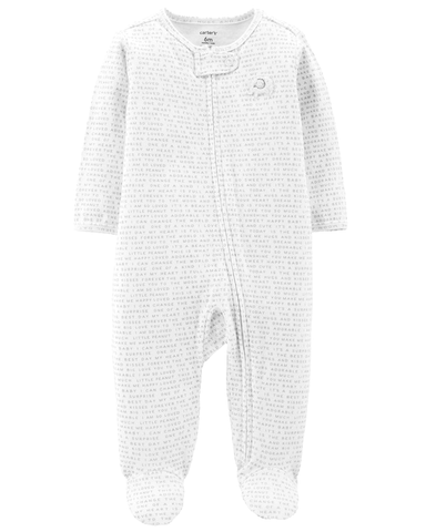 Sleepsuit cotton khoá kéo