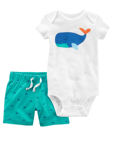 Set 2 món bodysuit kèm quần short
