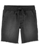 Quần short jean lưng thun dây rút đen 2N626210 Oshkosh