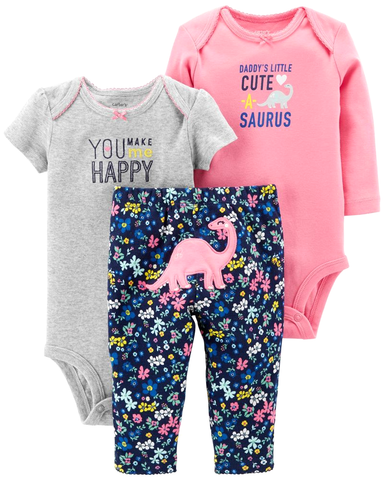 Set 3 bodysuit kèm quần