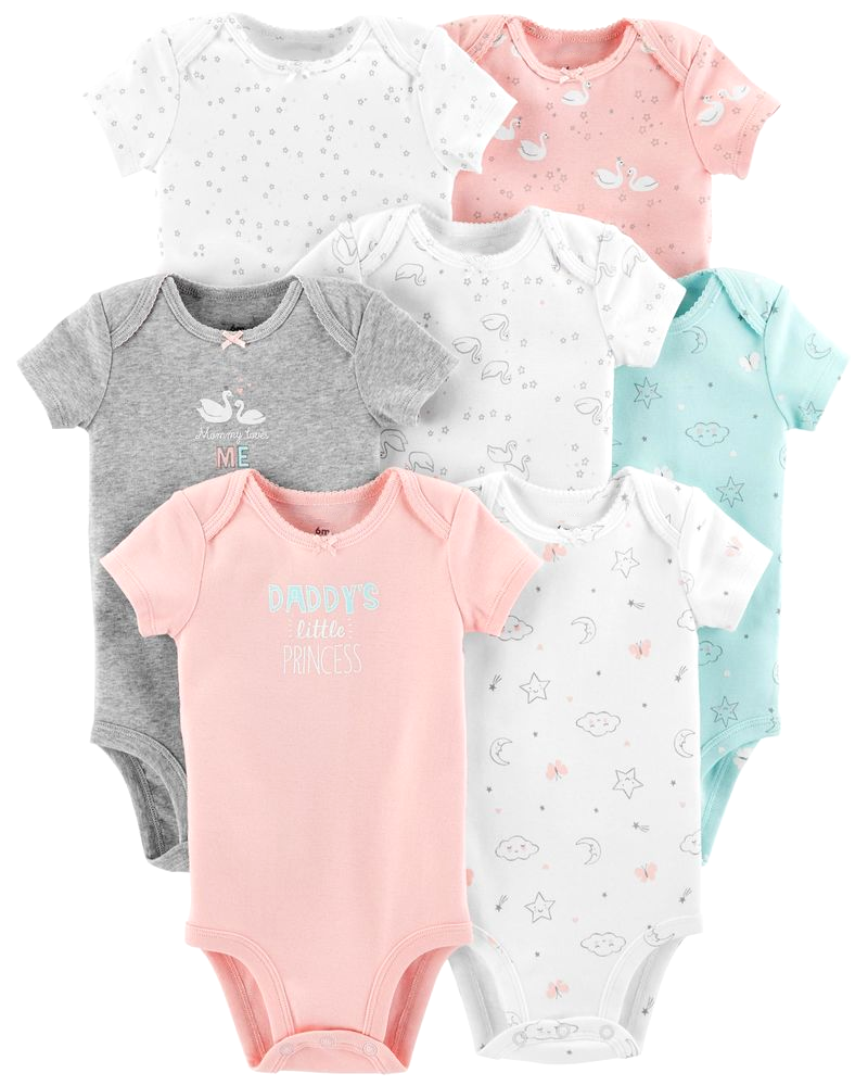 Set 7 bodysuit tay ngắn 126H590 Carter's