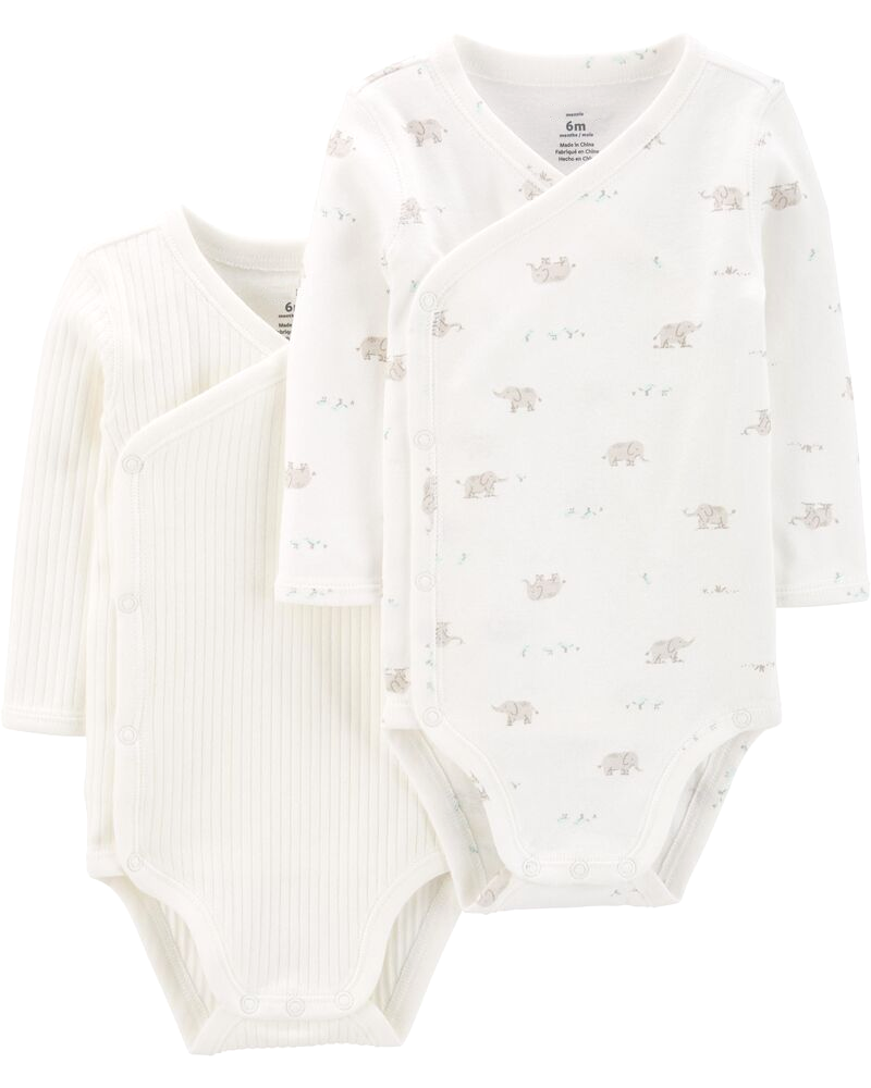 Set 2 bodysuit tay dài cài chéo 17573810 Carter's