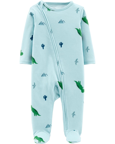 Sleepsuit cotton organic khoá kéo