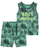 Set áo thun sát nách Best Brother phối quần short cotton 2N664810 Carter's