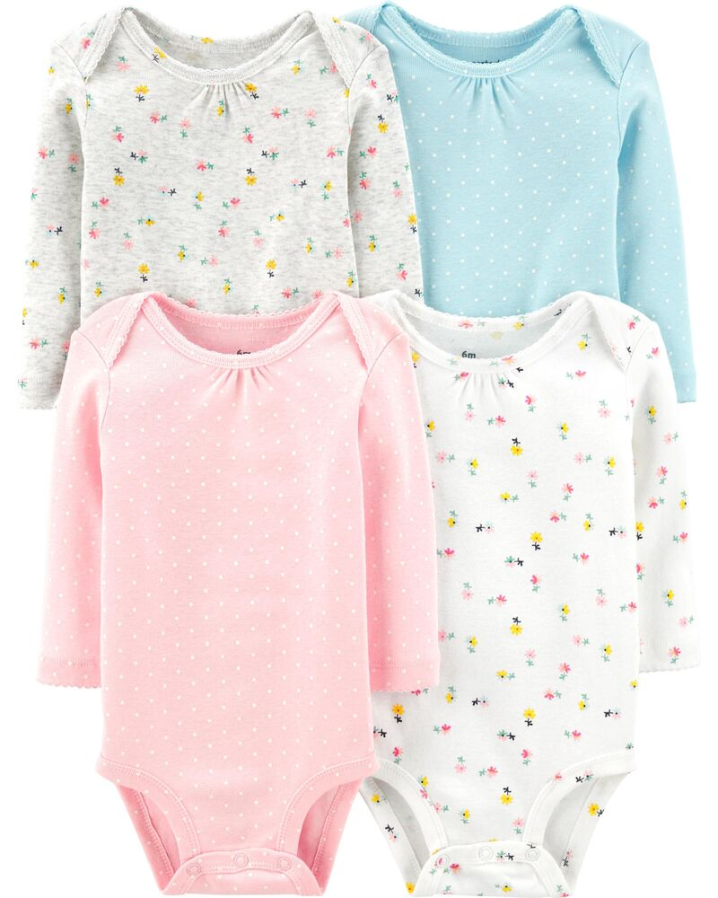 Set 4 bodysuit tay dài 17637010 Carter's