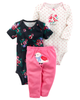 Set 3 bodysuit kèm quần 126H030 Carter's