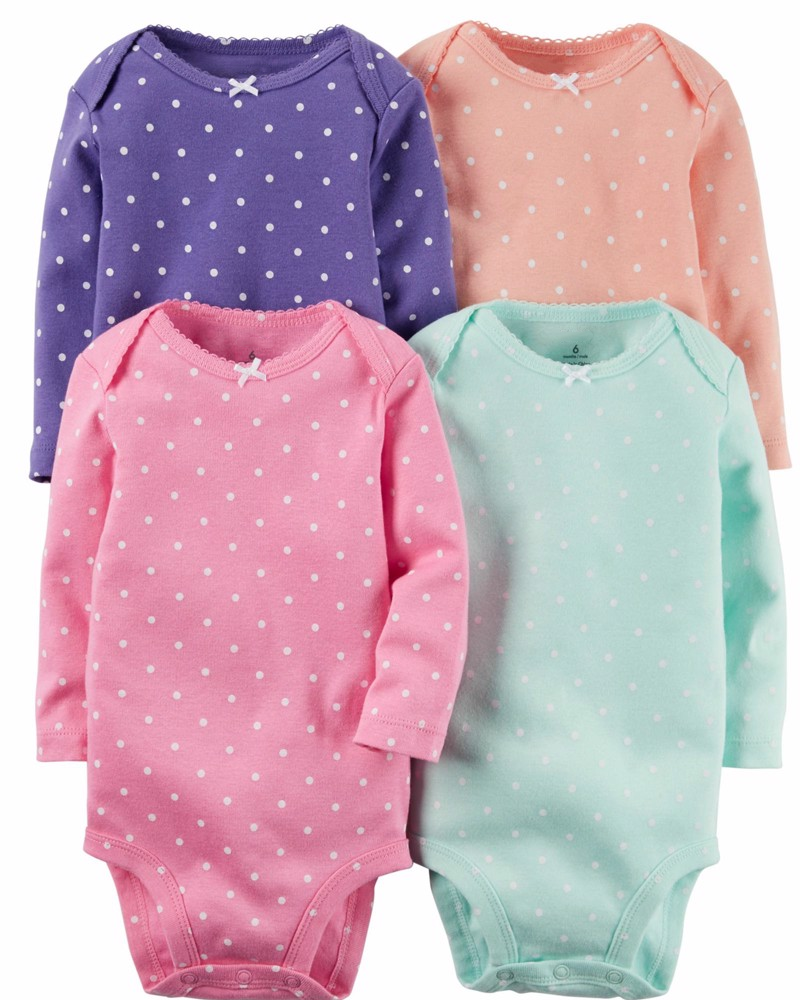 Set 4 bodysuit tay dài 126g336 Carter's