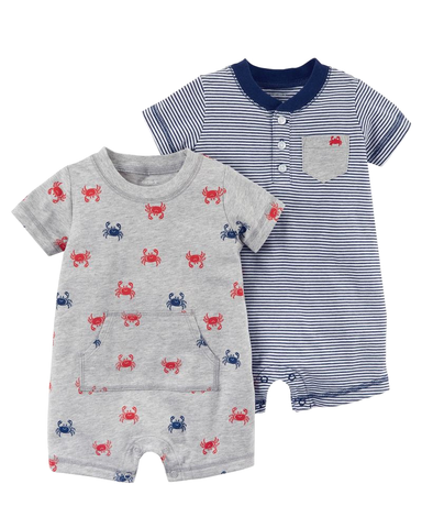 Set 2 romper áo liền quần cotton
