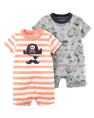 Set 2 romper áo liền quần cotton