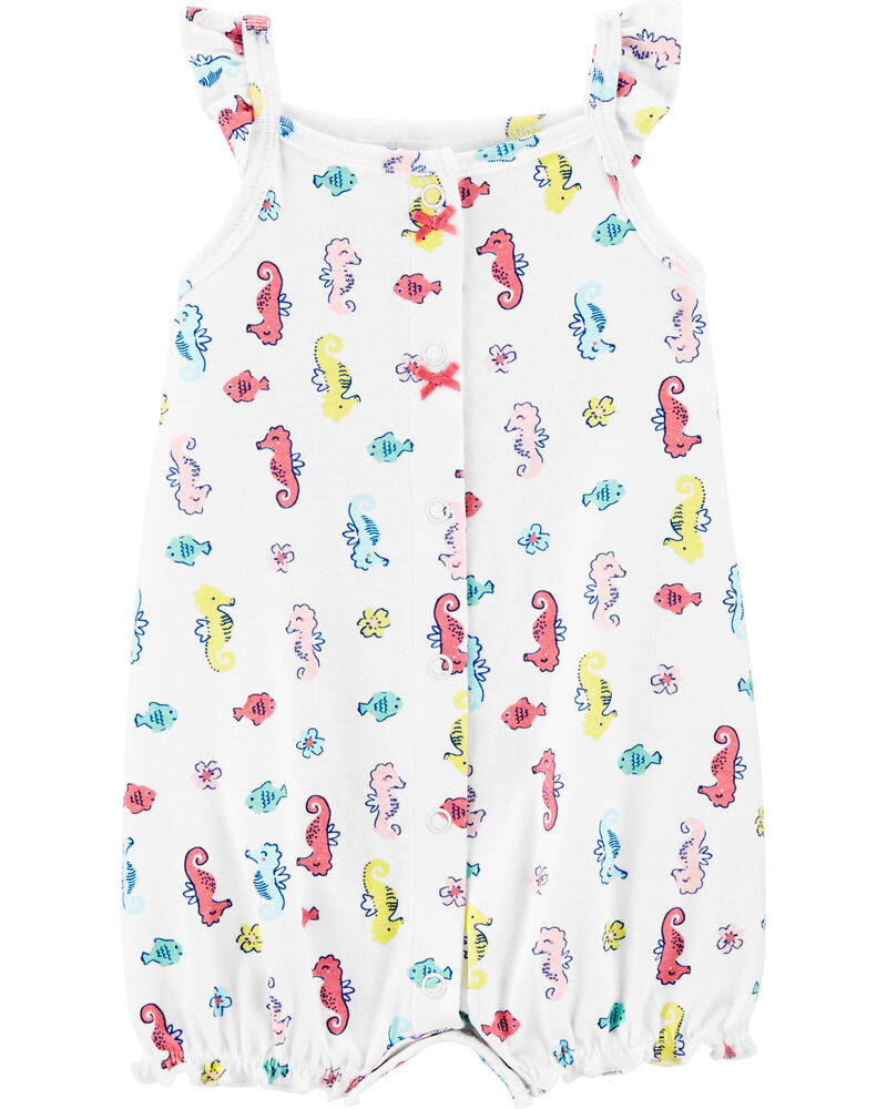 Romper sát nách cotton cá ngựa 1I470710 Carter's