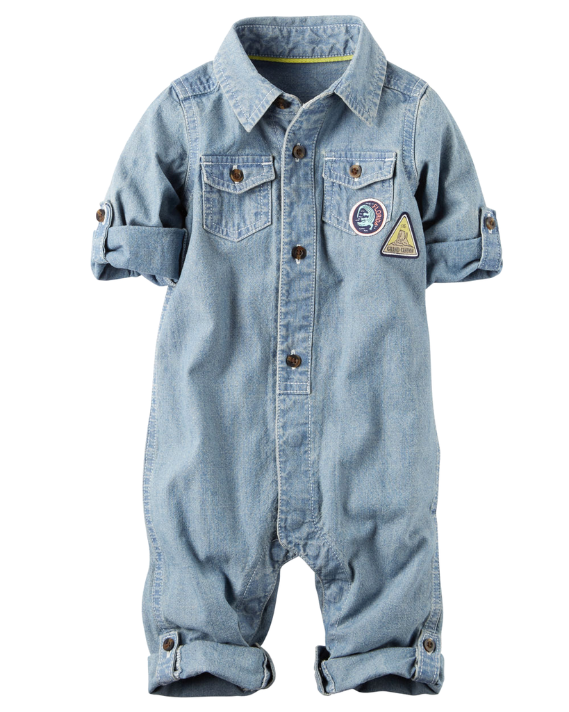 Jumpsuit jean bé trai Carter’s nhập Mỹ