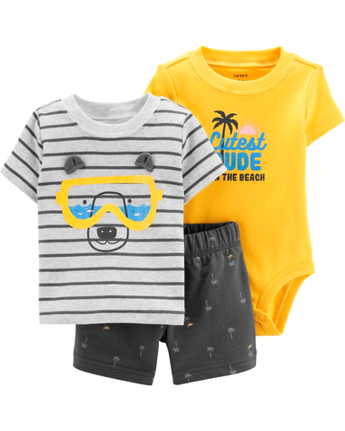 Set 3 món bodysuit kèm quần short