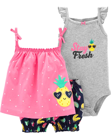 Set 3 món bodysuit kèm quần short