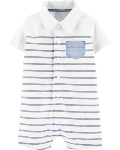 Romper áo liền quần cổ polo