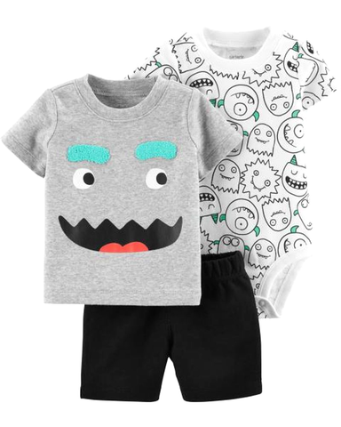 Set 3 món bodysuit kèm quần short