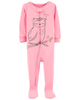 Sleepsuit cotton phôm ôm hồng hình cú 1M103610 Carter's